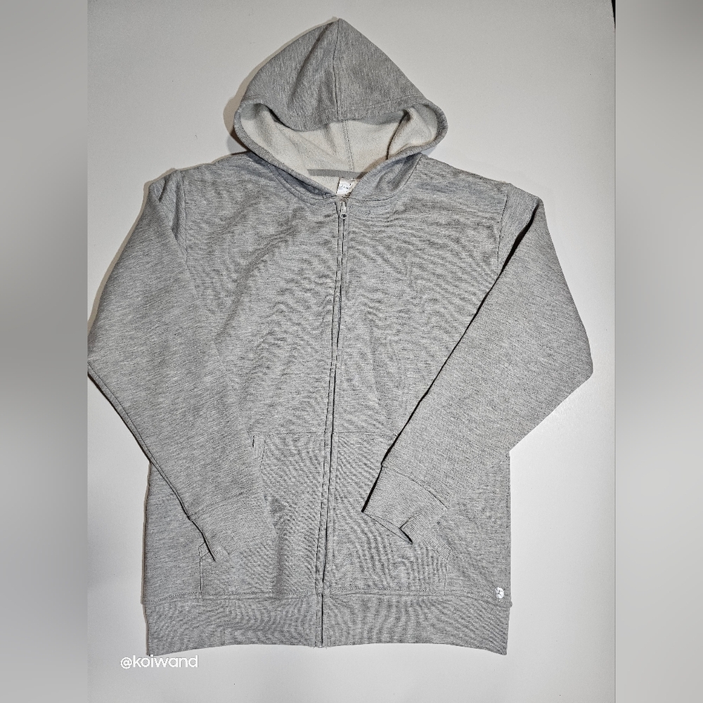 Danskin Women's Ultra Cozy Full Xip Hooded Fleece Jacket, Small Heather Grey